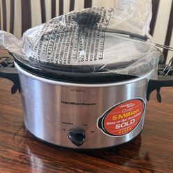 Hamilton Beach 5 Quart Portable Slow Cooker Kitchen Appliance