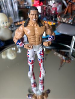 Jakks WWE WWF Classic Superstars British Bulldog Action Figure & Belt 2003