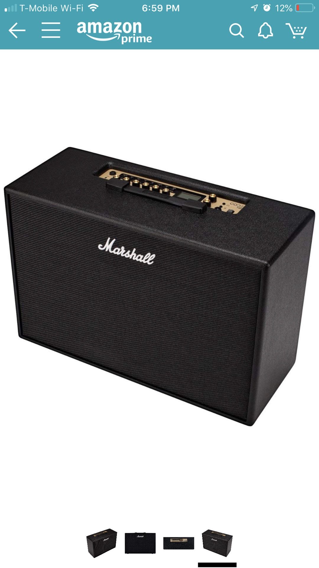 Marshall CODE 100W 2x12 Guitar Combo Amp Black