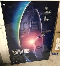 40”x27” original movie poster from 1994 Star Trek generations