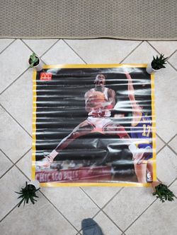 Michael Jordan - 1989 poster life size McDonald's three piece promo