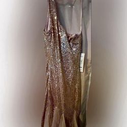 Beautiful NWT Small Rose Gold Prom/Wedding/Formal Gown