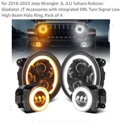 Headlights And Fog Lights Led For Jeep Wrangler JL Or Gladiator 