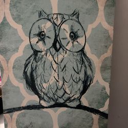 Owl Canvas Wall Art 