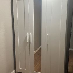 White IKEA Brimnes Wardrobe