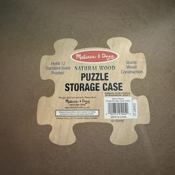 Wooden Puzzle Storage Rack 