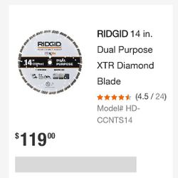 14" Rigid Asphalt And Concrete Demo Saw Blade