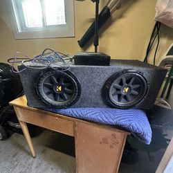2 10 Inch Subwoofers & Amp 