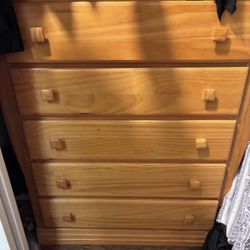 5 Drawer Real Wood Dresser