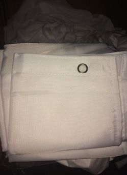 White Shower curtain liner