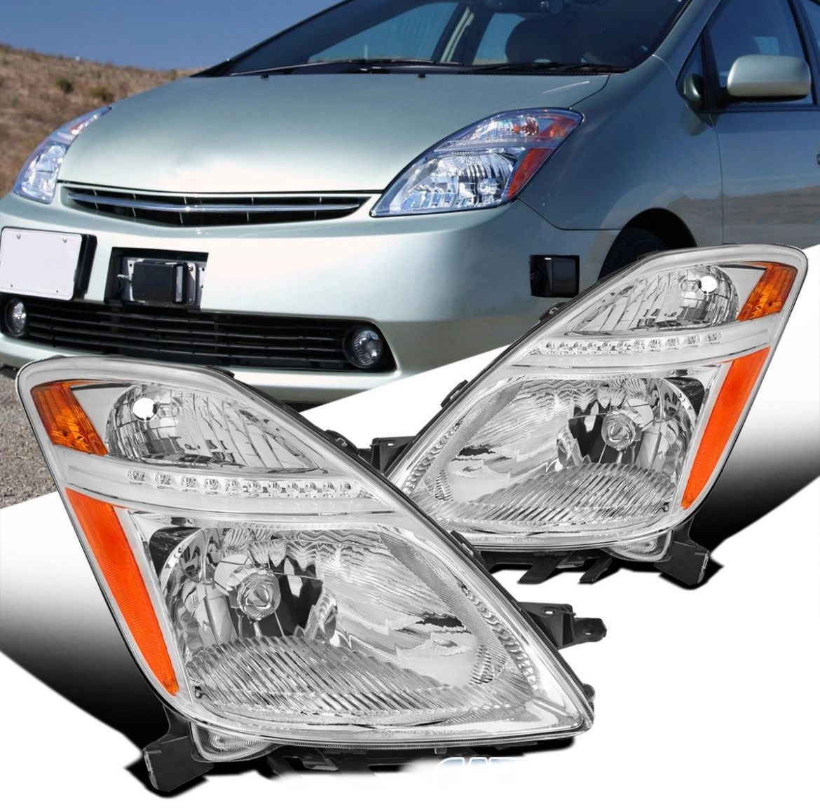 06-09 Toyota Prius Headlights (Halogen Model)