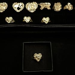 Gold Heart Nugget Ring