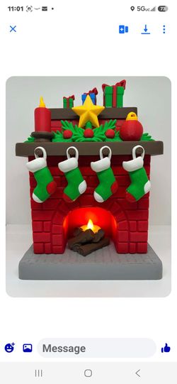 Christmas Fireplace Decoration with LED Light