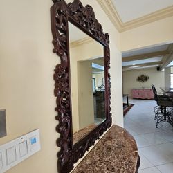 Front Hallway Entry Table And Mirror