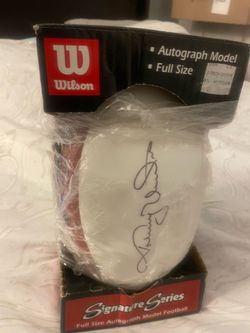 Autographed football Johnny Unitas