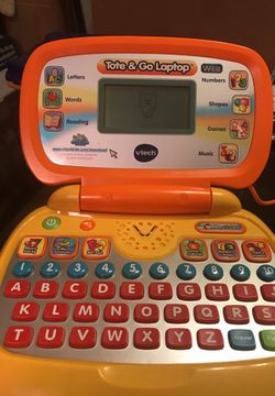 VTech Tote and Go Laptop Web Plus Mouse Preschool Learning System Orange  for Sale in Conroe, TX - OfferUp