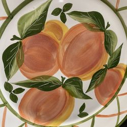 Vintage Hand Painted Large Serving Plate 