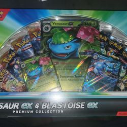 POKEMON Venusaur Ex & Blastoise Ex Premium Collection 