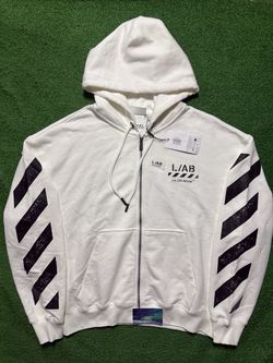 Off-White L/AB Zip Up Hoodie Medium Brand New