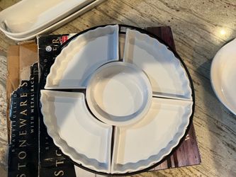 Large white serving plate