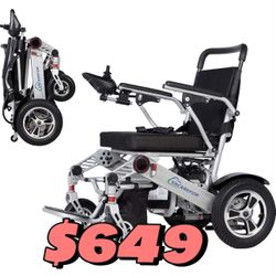 ENCARFOR Folding Electric Power Wheelchair, Airline Approved 