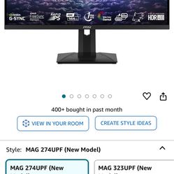 MSI IPS 4K 144hz, 27 in