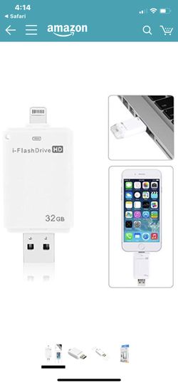 32 GB i-Flash Drive HD Memory Storage Device for iPhone 6/5/5S iPad iPod IOS