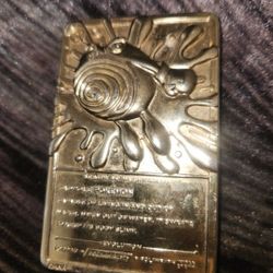 Pokemon Polliwhirl Collectible Gold Card 90's 