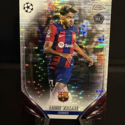 Lamine Yamal Topps Chrome  Pulsar Rookie 
