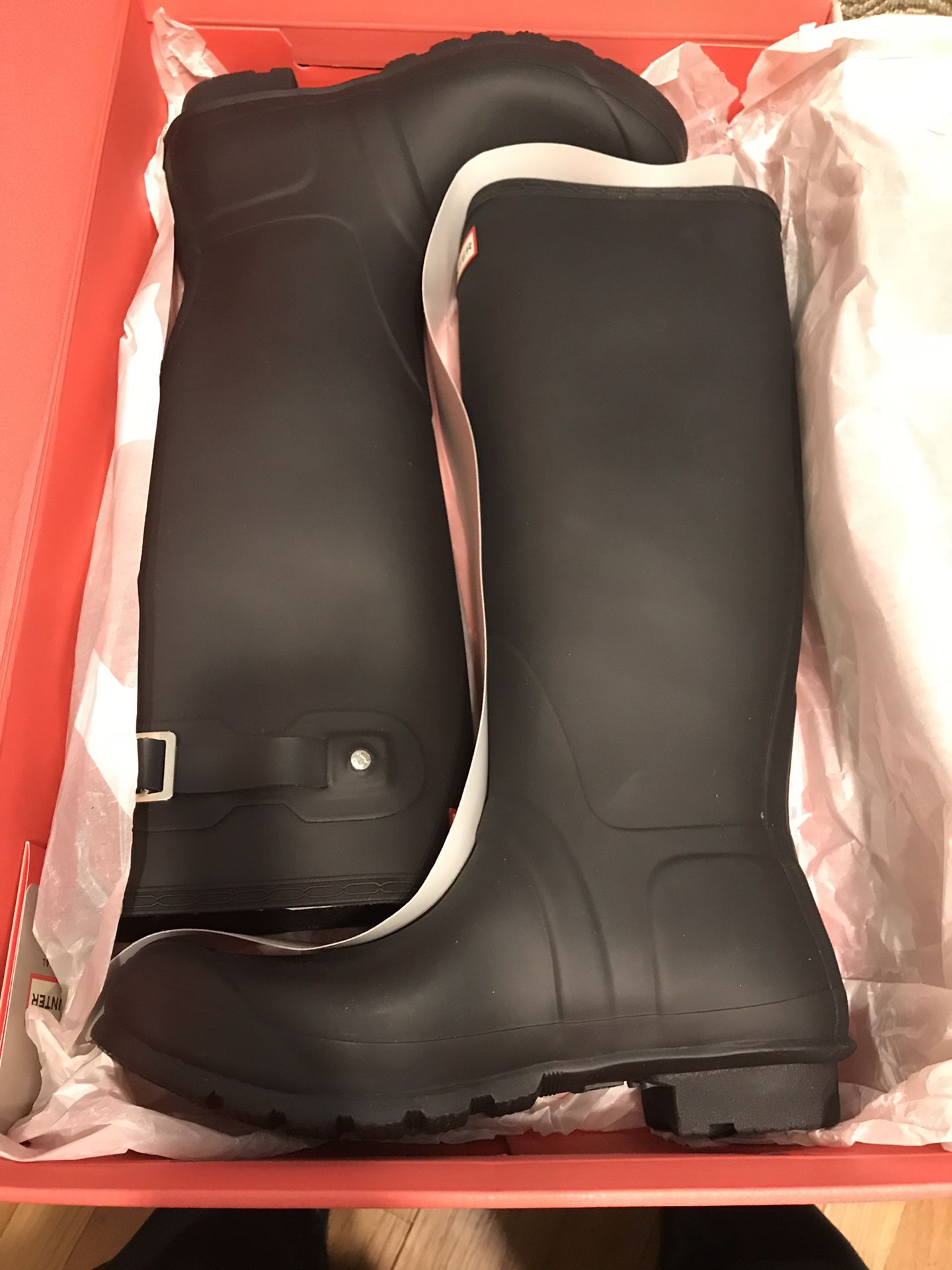 Hunter original women’s tall black rain boots 10 (M) US