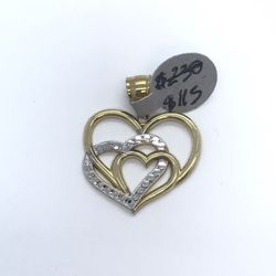Gold 10k Heart Pendant New