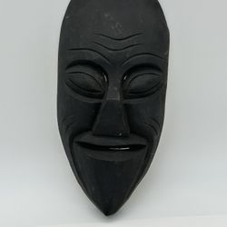 Vintage Mexican Hand- carved wooden mask Wall Decor 