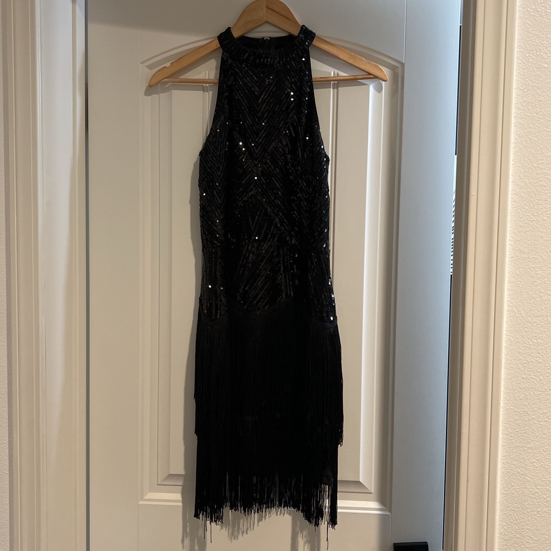 Black Fringe Dress