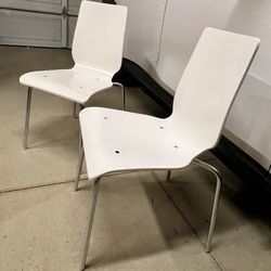 Two White chairs 