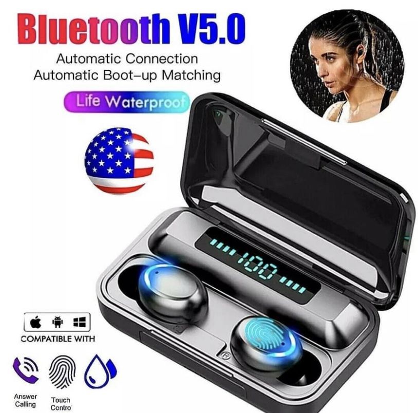 New Bluetooth Earbuds for iphone Samsung Android Wireless Earphone Waterproof