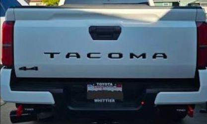 4th gen 2025 white Toyota Tacoma Tailgate