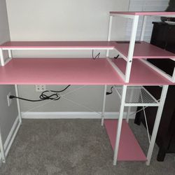 Pink And White Desk
