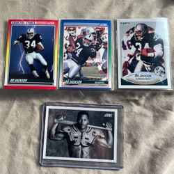 Bo Jackson Cards and starting Lineup Statue w Card 