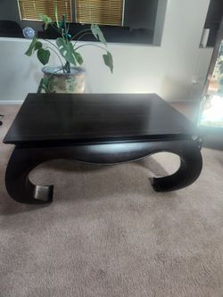 Dark wooden coffee table