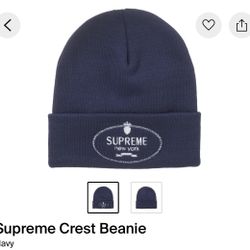 Supreme Crest Beanie Navy