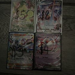 Selling Pokemon Cards (price on the card sleeves)