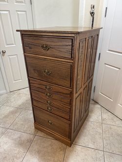 1 Of A Kind Solid Oak 7 Drawer Cabinet