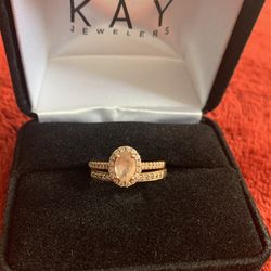 Morganite And Diamond Ring