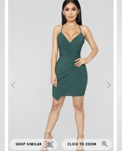 Green mini dress