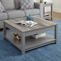 Ameriwood Home Carver Coffee Table, Grey