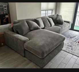 Very Large Sectional Sofa Plush Cozy 145x71 NEW Finance Available 