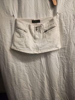 Duchesse White Denim Mini Skirt