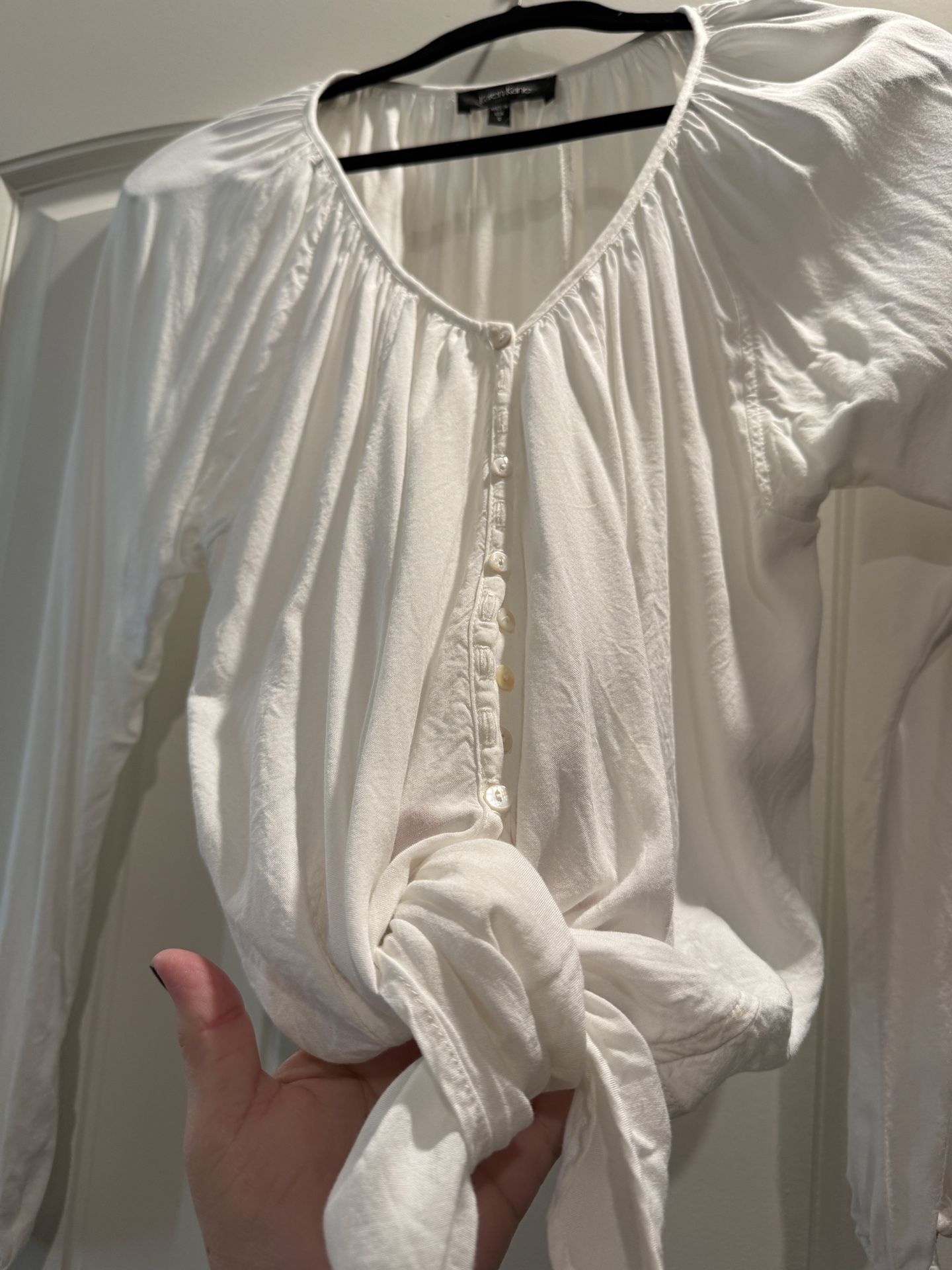 Blouse Off White - Karen Kane - Pirate Peasant Halloween Outfit Costume Size Small