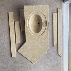 Cultured Marble Bathroom Sink Vanity Top