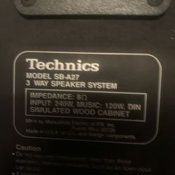 2- Technic Speakers And Woofer